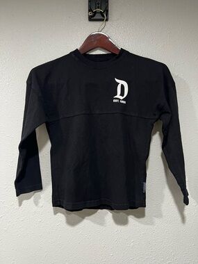Disneyland Spirit Jersey Kids Black Long Sleeve Shirt Disney Parks Sz Small 5-6
